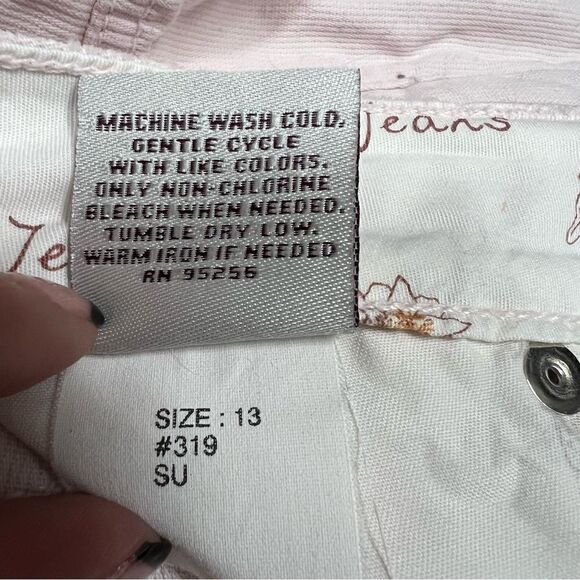 Vintage y2k Hint capri corduroy jeans in light pink. NWOT sz 13 low rise - Picture 12 of 13